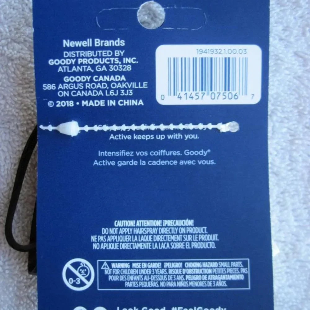 30 Goody Secure Hold Flat No Metal Elastics Wide Silicone Hair Bands Java Clear